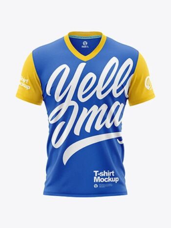 เสื้อพิมพ์ลายคอวีแขนสั้น