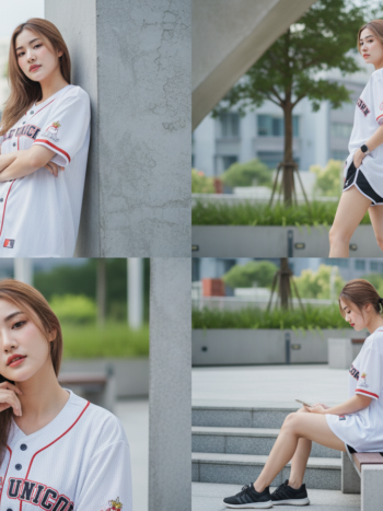 ตัวอย่างเสื้อเบสบอลพิมพ์ลาย custom จากลูกค้า