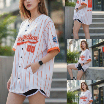 ตัวอย่างเสื้อเบสบอลพิมพ์ลาย custom จากลูกค้า