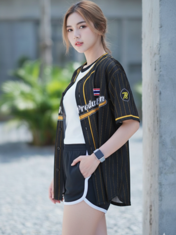 ตัวอย่างเสื้อเบสบอลพิมพ์ลาย custom จากลูกค้า