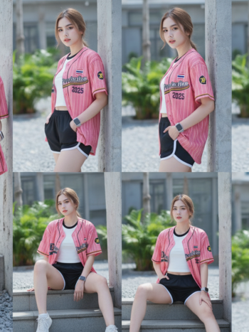 ตัวอย่างเสื้อเบสบอลพิมพ์ลาย custom จากลูกค้า