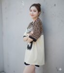 เสื้อ oversize ผู้หญิง ลาย LEO33 ลายเสือ leopard เสื้อ โอเวอร์ ไซส์