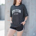 เสื้อ oversize ผู้หญิง ลาย ASTON ทรงสตรีท สปอร์ต เสื้อ โอเวอร์ ไซส์