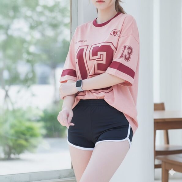 เสื้อ oversize ผู้หญิง ลาย BLACKWING ทรงสตรีท สปอร์ต เสื้อ โอเวอร์ ไซส์