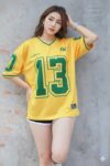 เสื้อ oversize ผู้หญิง ใส่สบาย ทรงสตรีท เสื้อ jersey oversize ผ้านุ่ม ระบายอากาศดี