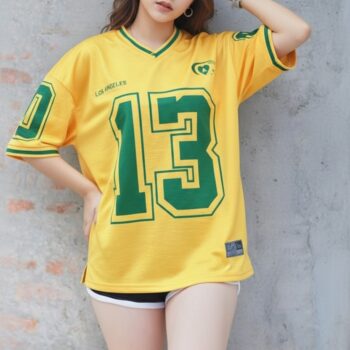 เสื้อ oversize ผู้หญิง ใส่สบาย ทรงสตรีท เสื้อ jersey oversize ผ้านุ่ม ระบายอากาศดี