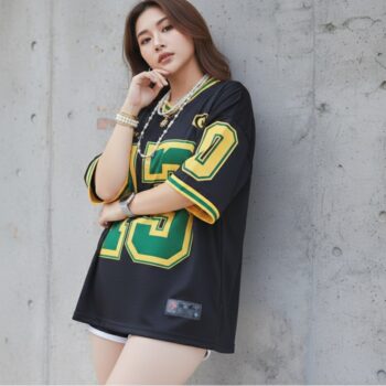 เสื้อ oversize ผู้หญิง ลาย PRIME10 ทรงสตรีท สปอร์ต เสื้อ โอเวอร์ ไซส์