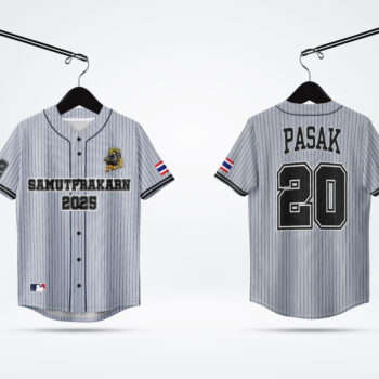ตัวอย่างเสื้อเบสบอลพิมพ์ลาย custom จากลูกค้า