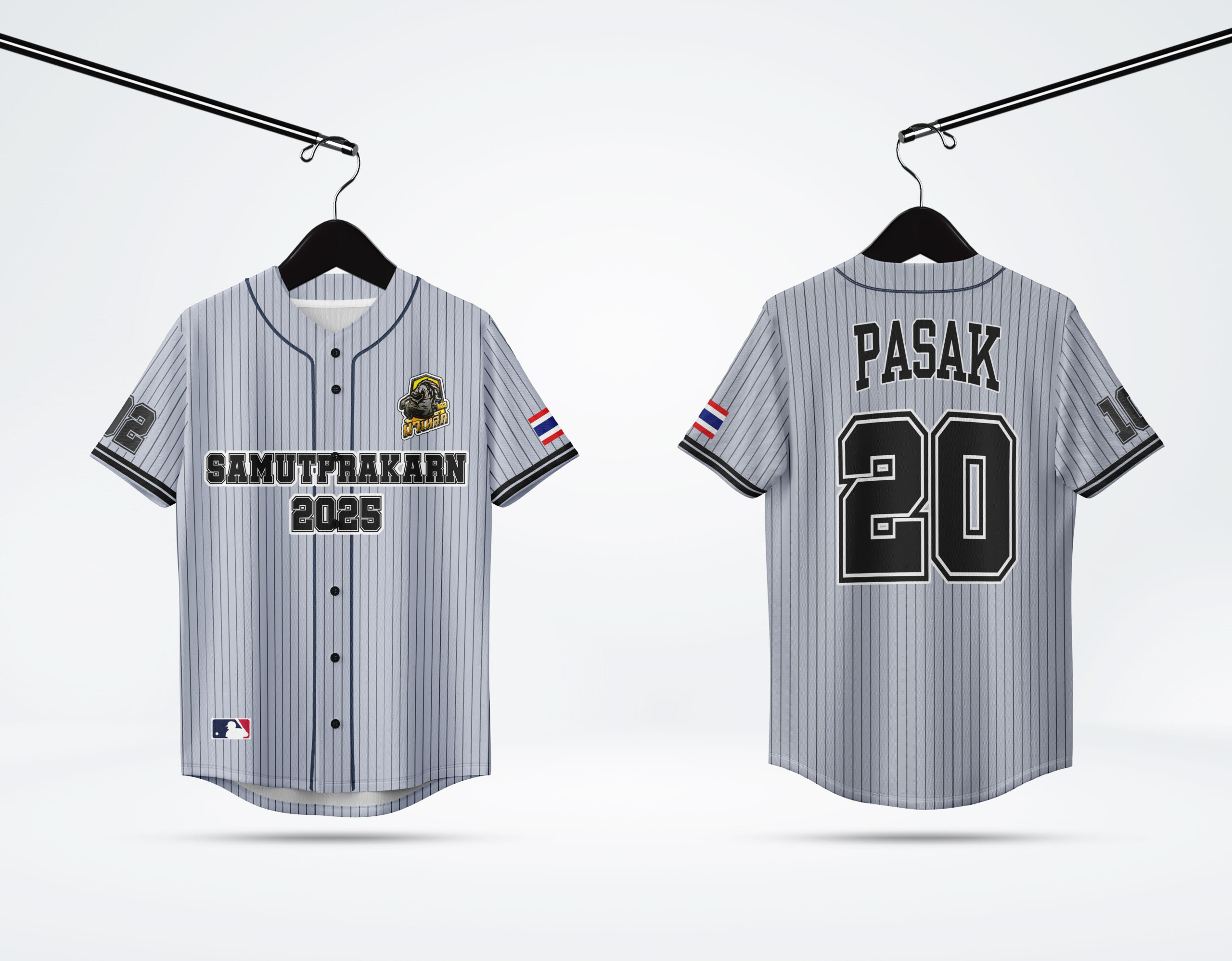 เสื้อเบสบอล ตัวอย่างเสื้อเบสบอลพิมพ์ลาย custom จากลูกค้า