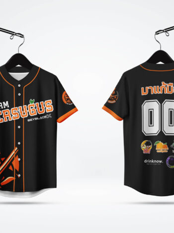 ตัวอย่างเสื้อเบสบอลพิมพ์ลาย custom จากลูกค้า