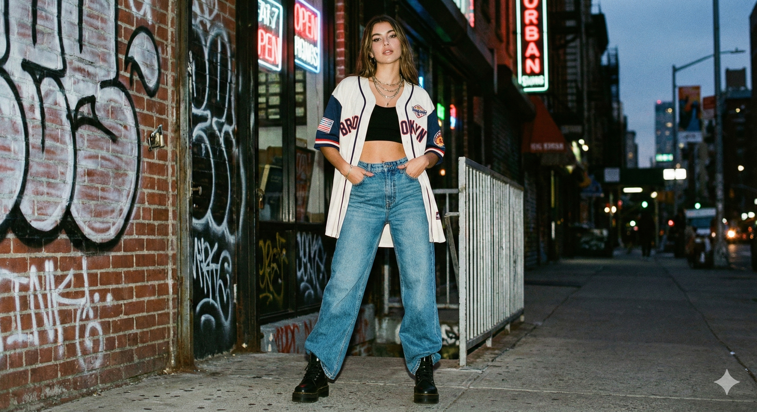 เสื้อเบสอบล 4. Retro Chic - สไตล์ย้อนยุค เลือกเสื้อเบสบอลที่มี vintage graphics แมทช์กับกางเกงยีนส์แบบ high-waisted และรองเท้าบู๊ท ใส่แว่นตาแฟชั่นเพิ่มลุค retro ที่กำลังฮิต