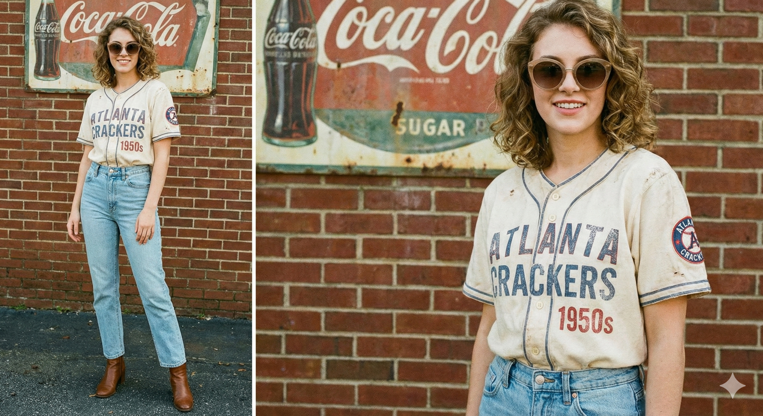 เสื้อเบสบอล 4. Retro Chic - สไตล์ย้อนยุคเลือกเสื้อเบสบอลที่มี vintage graphics แมทช์กับกางเกงยีนส์แบบ high-waisted และรองเท้าบู๊ท ใส่แว่นตาแฟชั่นเพิ่มลุค retro ที่กำลังฮิต