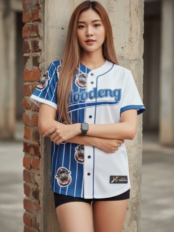 เสื้อเบสบอล หมูเด้ง ลายทาง