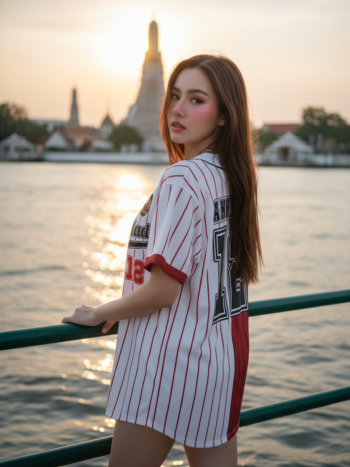 เสื้อเบสบอลพิมพ์ลาย สั่งทำ ORDER 317 รอบ 4 ด้านหลัง