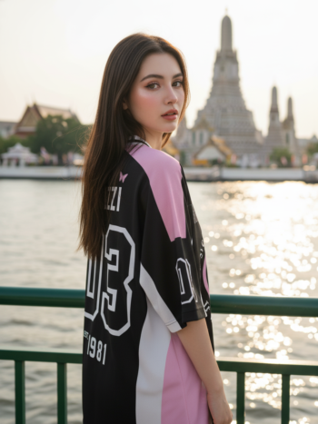 เสื้อเบสบอลพิมพ์ลาย สั่งทำ ORDER 498 ด้านหลัง