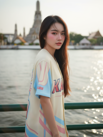 เสื้อเบสบอลพิมพ์ลาย สั่งทำ ORDER 499 ด้านหลัง