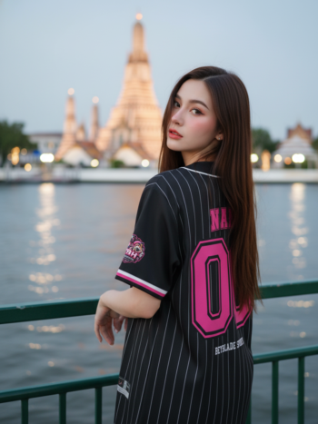 เสื้อเบสบอลพิมพ์ลาย สั่งทำ ORDER 427 ด้านหลัง