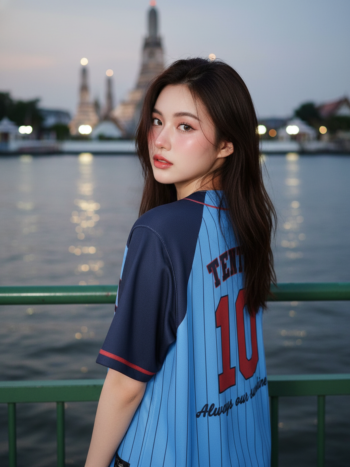 เสื้อเบสบอลพิมพ์ลาย สั่งทำ ORDER 428 ด้านหลัง