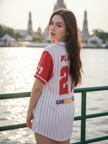 เสื้อเบสบอลพิมพ์ลาย สั่งทำ ORDER 434 ด้านหลัง