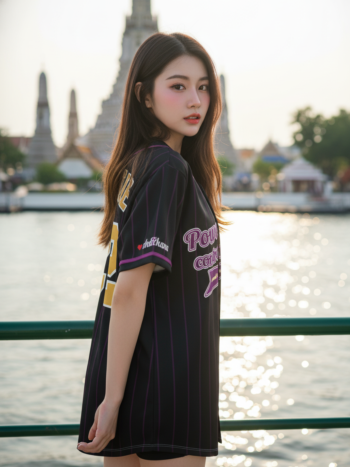เสื้อเบสบอลพิมพ์ลาย สั่งทำ ORDER 437 ด้านหลัง