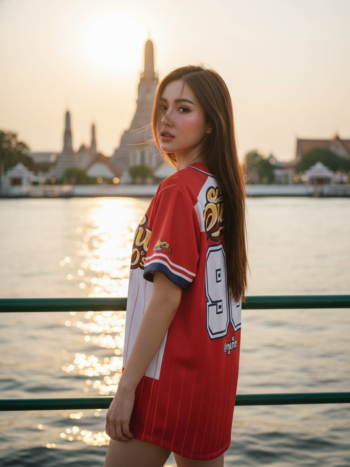 เสื้อเบสบอลพิมพ์ลาย สั่งทำ ORDER 438 ด้านหลัง