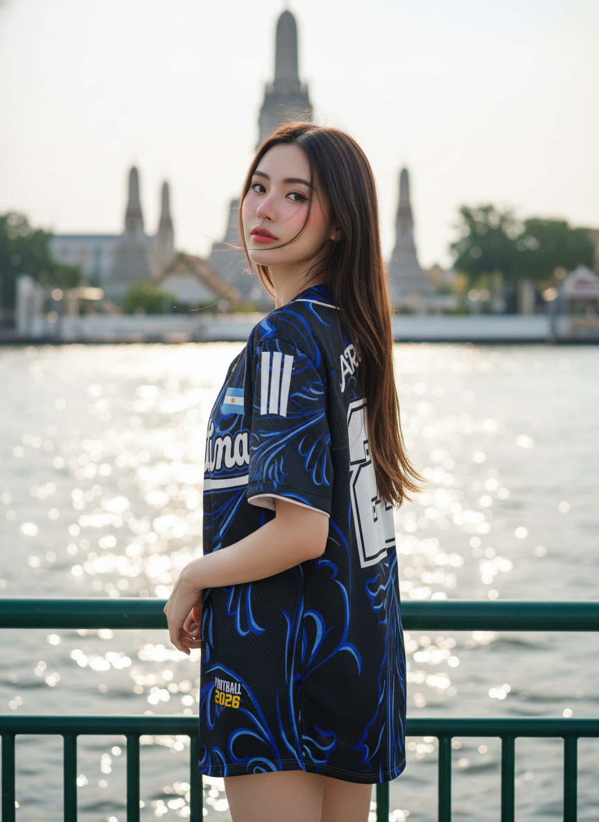 เสื้อแฟนบอล 2026 - อาร์เจนตินา เบสบอล (แบบ 2) ด้านหลัง เสื้อแฟนบอล 2026 - อาร์เจนตินา เบสบอล (แบบ 2) ด้านหลัง