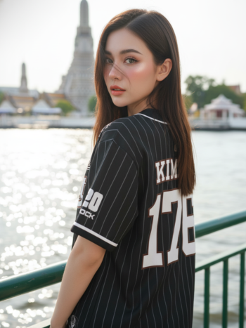 เสื้อเบสบอลพิมพ์ลาย สั่งทำ ORDER 440 ด้านหลัง