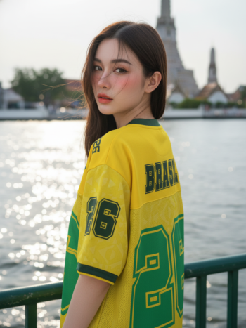 เสื้อแฟนบอล 2026 - บราซิล NFL (Visita) ด้านหลัง