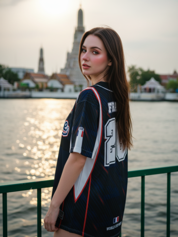 เสื้อแฟนบอล 2026 - ฝรั่งเศส เบสบอล ด้านหลัง