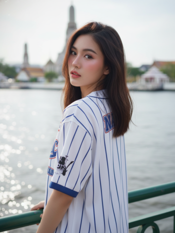 เสื้อเบสบอลพิมพ์ลาย สั่งทำ ORDER 441 ด้านหลัง