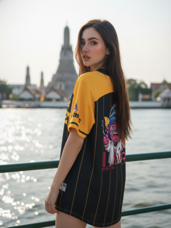 เสื้อเบสบอลพิมพ์ลาย สั่งทำ ORDER 283 รอบ 5 ด้านหลัง