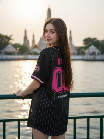 เสื้อเบสบอลพิมพ์ลาย สั่งทำ ORDER 427 รอบ 2 ด้านหลัง