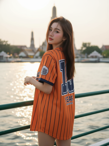 เสื้อเบสบอลพิมพ์ลาย สั่งทำ ORDER 457 รอบ 2 ด้านหลัง