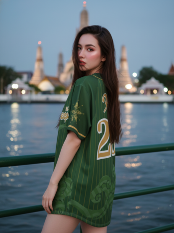 เสื้อเบสบอลพิมพ์ลาย สั่งทำ ORDER 507 ด้านหลัง
