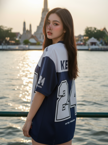 เสื้อเบสบอลพิมพ์ลาย สั่งทำ ORDER 508 ด้านหลัง