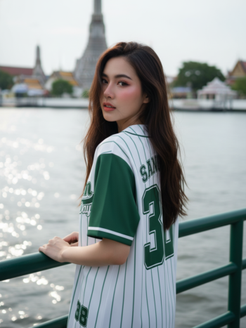 เสื้อเบสบอลพิมพ์ลาย สั่งทำ ORDER 384 รอบ 3 ด้านหลัง