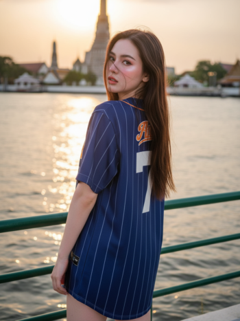 เสื้อเบสบอลพิมพ์ลาย สั่งทำ ORDER 510 ด้านหลัง