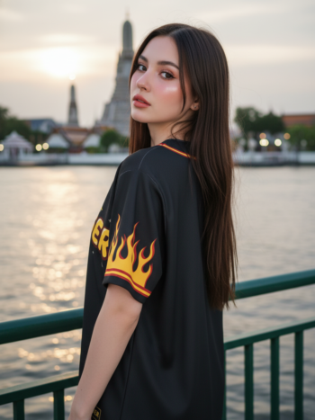 เสื้อเบสบอลพิมพ์ลาย สั่งทำ ORDER 515 ด้านหลัง