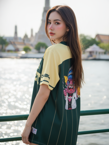 เสื้อเบสบอลพิมพ์ลาย สั่งทำ ORDER 283 รอบ 6 ด้านหลัง