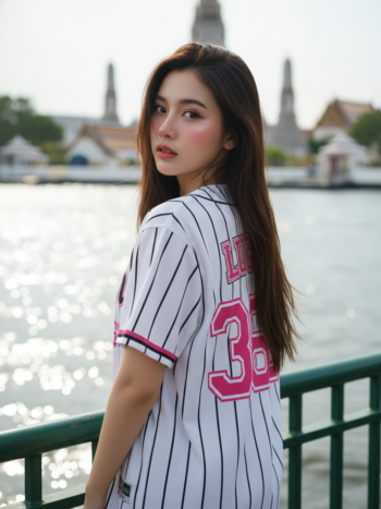 เสื้อเบสบอลพิมพ์ลาย สั่งทำ ORDER 330 รอบ 3 ด้านหลัง