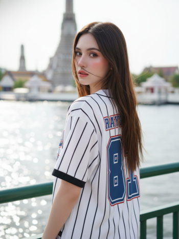 เสื้อเบสบอลพิมพ์ลาย สั่งทำ ORDER 520 ด้านหลัง