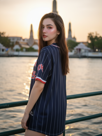 เสื้อเบสบอลพิมพ์ลาย สั่งทำ ORDER 521  design ด้านหลัง