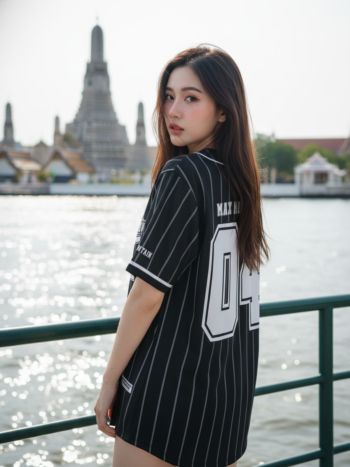 เสื้อเบสบอลพิมพ์ลาย สั่งทำ ORDER 523 ด้านหลัง