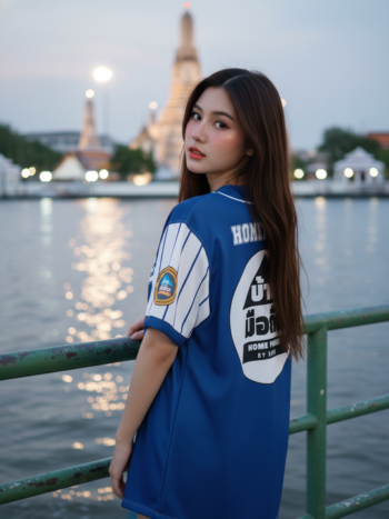 เสื้อเบสบอลพิมพ์ลาย สั่งทำ ORDER 524 ด้านหลัง
