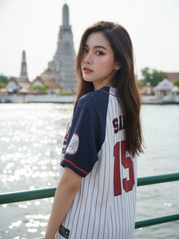 เสื้อเบสบอลพิมพ์ลาย สั่งทำ ORDER 525 ด้านหลัง