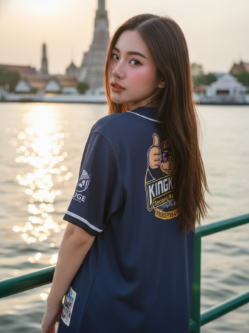 เสื้อเบสบอลพิมพ์ลาย สั่งทำ ORDER 53 ด้านหลัง