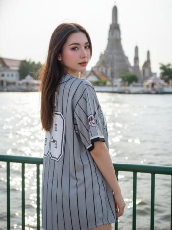 เสื้อเบสบอลพิมพ์ลาย สั่งทำ ORDER 58 ด้านหลัง