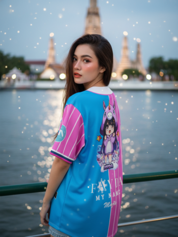 เสื้อเบสบอลพิมพ์ลาย สั่งทำ ORDER 60 ด้านหลัง