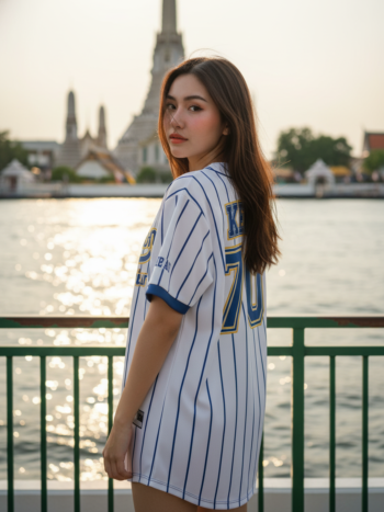 เสื้อเบสบอลพิมพ์ลาย สั่งทำ ORDER 62 ด้านหลัง