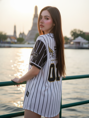 เสื้อเบสบอลพิมพ์ลาย สั่งทำ ORDER 69 ด้านหลัง